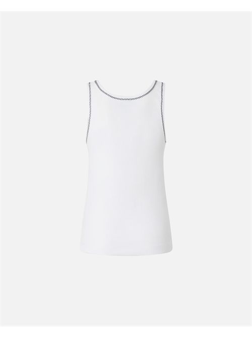 Canotta a costine con ricamo Love Birds PINKO | 106816A3AL/ZZ1